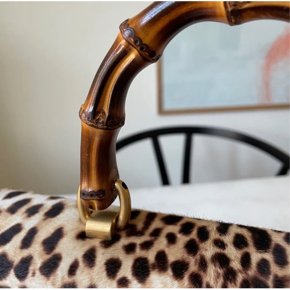 GUCCI  Leopard head  Ponyhair chain bag - Picture 7 of 12